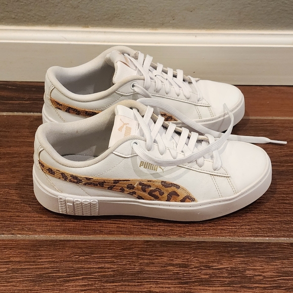 Puma Smash Platform leopard shoes - size 8.5 - Picture 2 of 6